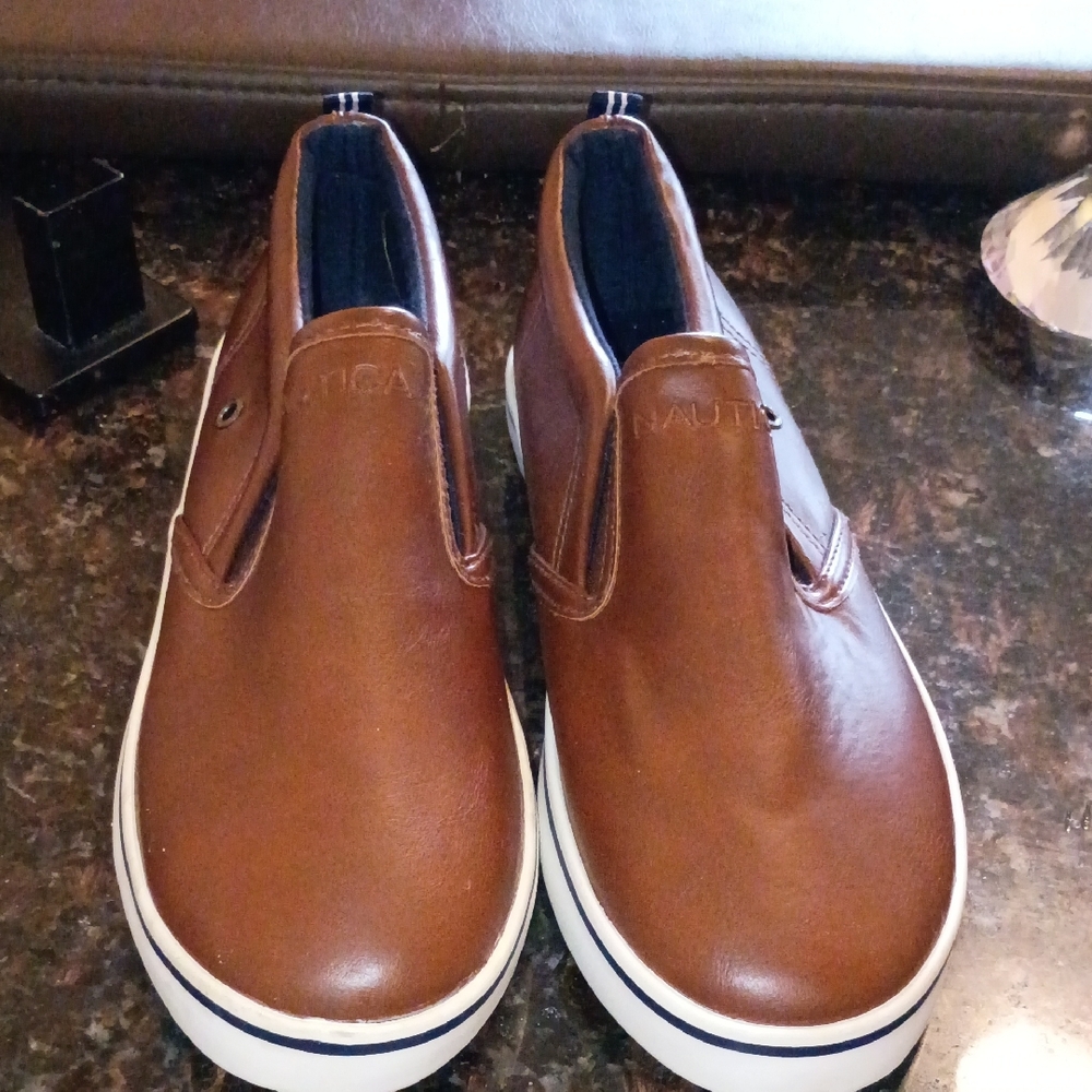 Nautica Men's Tan Slip-On Loafers